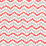 Photo 2 Coral and Gray Chevron Flannel Swaddle Blanket