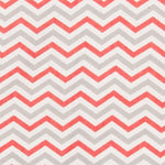Coral and Gray Chevron Flannel Swaddle Blanket
