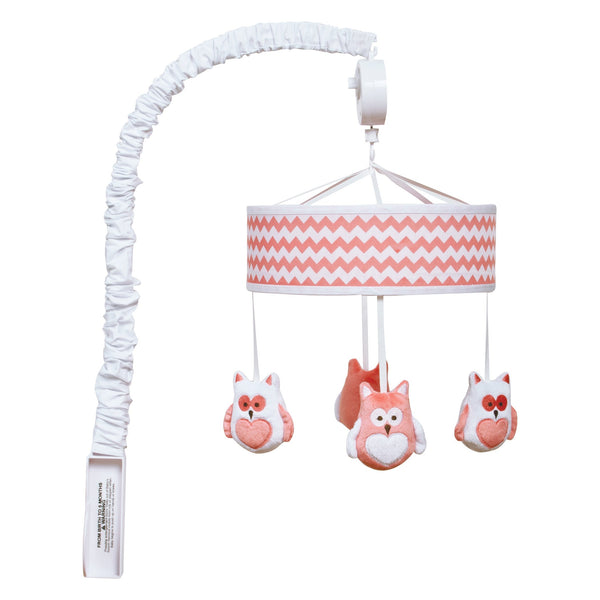Coral Chevron Musical Mobile