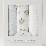 Cotton Muslin Swaddle 3 Pack