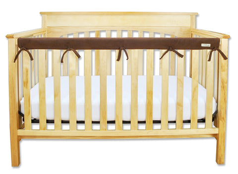 CribWrap® Narrow 1 Long Brown Fleece Rail Cover