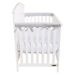 Photo 1 CribWrap® Narrow 2 Short Gray Fleece Rail Covers