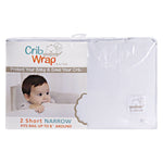 CribWrap® Narrow 2 Short White Fleece Rail Covers