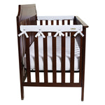 Photo 1 CribWrap® Narrow 2 Short White Fleece Rail Covers