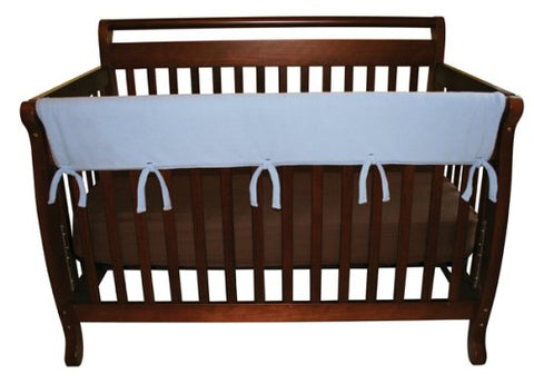 CribWrap® Wide 1 Long Blue Fleece Rail Cover
