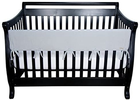 CribWrap® Wide 1 Long Gray Fleece Rail Cover