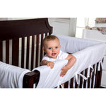 Photo 3 CribWrap® Wide 1 Long White Fleece Rail Cover