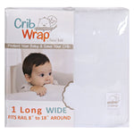 Photo 2 CribWrap® Wide 1 Long White Fleece Rail Cover