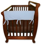Photo 1 CribWrap® Wide 2 Short Blue Fleece Rail Covers