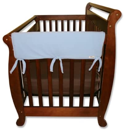 CribWrap® Wide 2 Short Blue Fleece Rail Covers