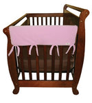 Photo 1 CribWrap® Wide 2 Short Pink Fleece Rail Covers