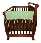 Photo 1 CribWrap® Wide 2 Short Sage Fleece Rail Covers