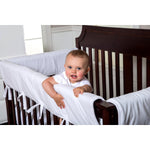 Photo 2 CribWrap® Wide 2 Short White Fleece Rail Covers