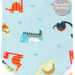 Dinosaur 2 Pack Reversible Flannel Bandana Bib Set