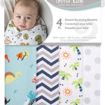 Dinosaur 4 Pack Blankets