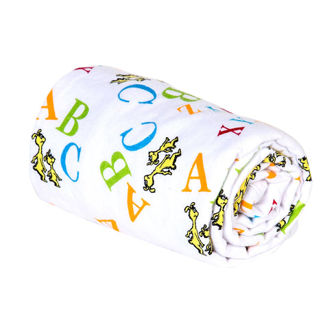 Dr. Seuss ABC Flannel Swaddle Blanket