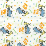 Photo 2 Dr. Seuss One Fish Two Fish Deluxe Flannel Fitted Crib Sheet