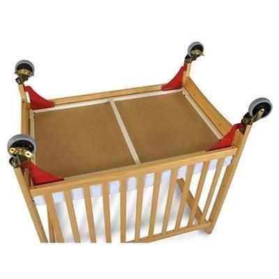 Evacuation Frame w/ antique brass casters for natural cribs (fits Next G