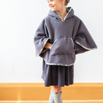 Everyday Poncho Pebble with pom