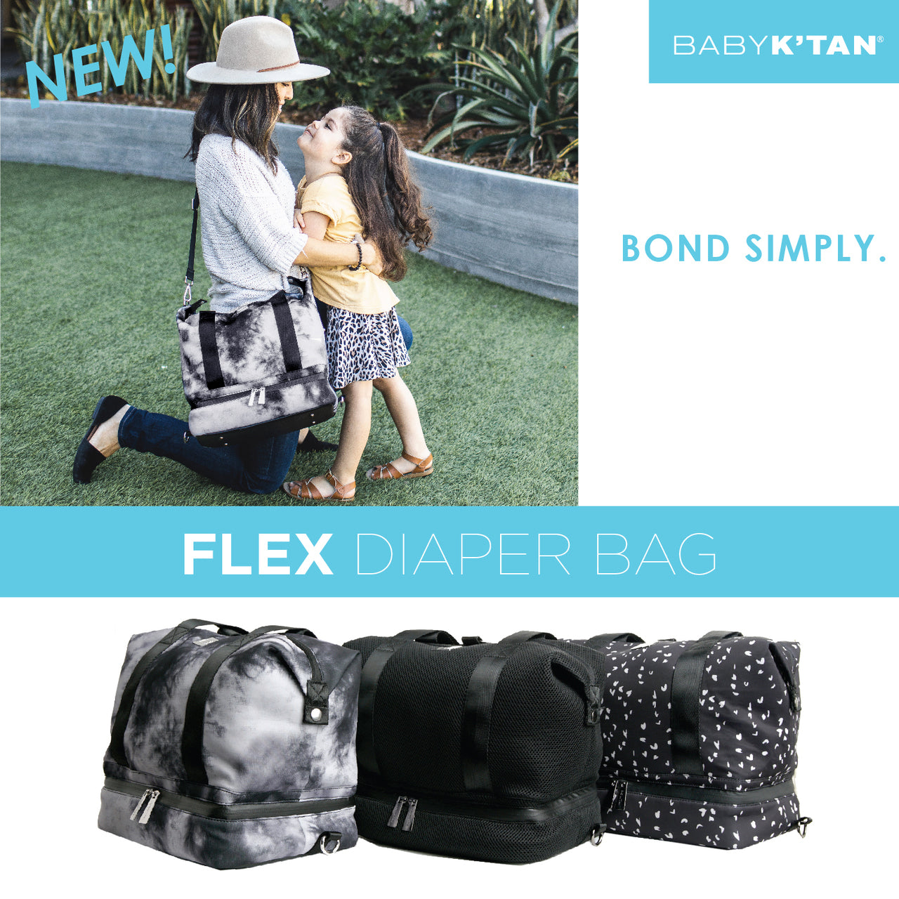 Baby K'tan Flex Convertible Diaper Bag Sweetheart