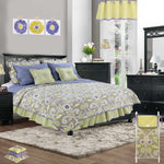 Photo 2 Floral & Dot Periwinkle Twin Reversible Quilt
