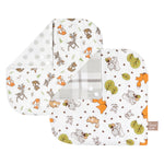 Photo 3 Forest Bunch 2 Pack Reversible Flannel Bandana Bib Set