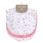 Fox and Feathers 3 Pack Bib Set