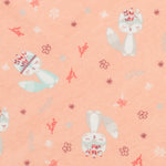 Fox and Flowers Deluxe Flannel Fitted Crib Sheet