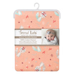 Photo 6 Fox and Flowers Jumbo Deluxe Flannel Swaddle Blanket