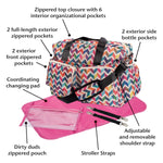 Photo 2 French Bull Ziggy Multi-Colored Chevron Deluxe Duffle Diaper Bag