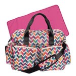 Photo 1 French Bull Ziggy Multi-Colored Chevron Deluxe Duffle Diaper Bag