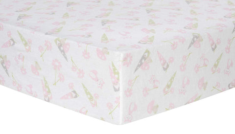 Garden Gnomes Deluxe Flannel Fitted Crib Sheet