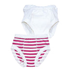 Fuchsia Stripe & Off White / 2-4 Years
