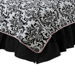 Girly Damask 8 Pc Reversible Queen Bedding Set