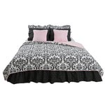 Photo 13 Girly Damask 8 Pc Reversible Queen Bedding Set