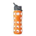 Photo 4 Glass Bottle with Straw Cap and Silicone Sleeve - 22oz
