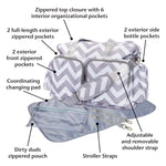Photo 3 Gray and White Chevron Deluxe Duffle Diaper Bag
