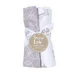 Photo 2 Gray and White Circles 4 Pack Burp Cloth Set