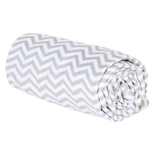 Gray Chevron Deluxe Flannel Swaddle Blanket