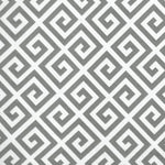 Photo 2 Gray Greek Key Fitted Crib Sheet