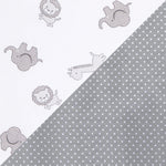 Photo 1 Gray Safari and Dot 2 Pack Fitted Crib Sheets