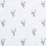 Photo 2 Gray Stag Silhouettes Deluxe Flannel Fitted Crib Sheet