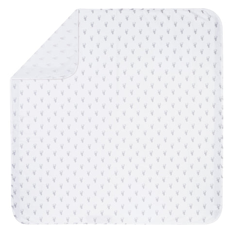 Gray Stag Silhouettes Jumbo Deluxe Flannel Swaddle Blanket