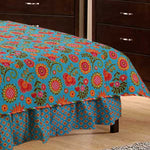Gypsy Floral 5 Piece Reversible Twin Quilt Bedding Set