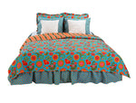 Photo 2 Gypsy Floral 5 Piece Reversible Twin Quilt Bedding Set