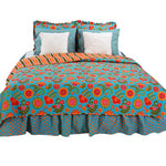 Gypsy Floral 8 Piece Reversible Queen Quilt Bedding Set