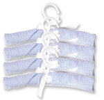 Photo 1 Hangers - 4 Pack Blue Gingham Seersucker