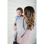 Heathered Gray Sweatshirt Knit Baby Blanket