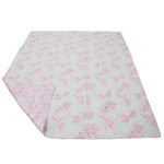 Photo 2 Heaven Sent Girl 5 Pc Pink Floral Twin Bed Set (Dust Ruffle, Quilt, 2 Pillow Case, 1 Pillow Sham, 1 Throw Pillow)