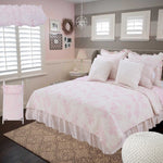 Photo 2 Heaven Sent Girl Pink Floral Twin Reversible Quilt